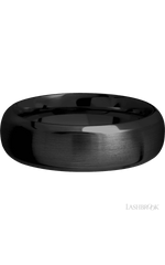 7 mm wide Domed Bevel Zirconium band.