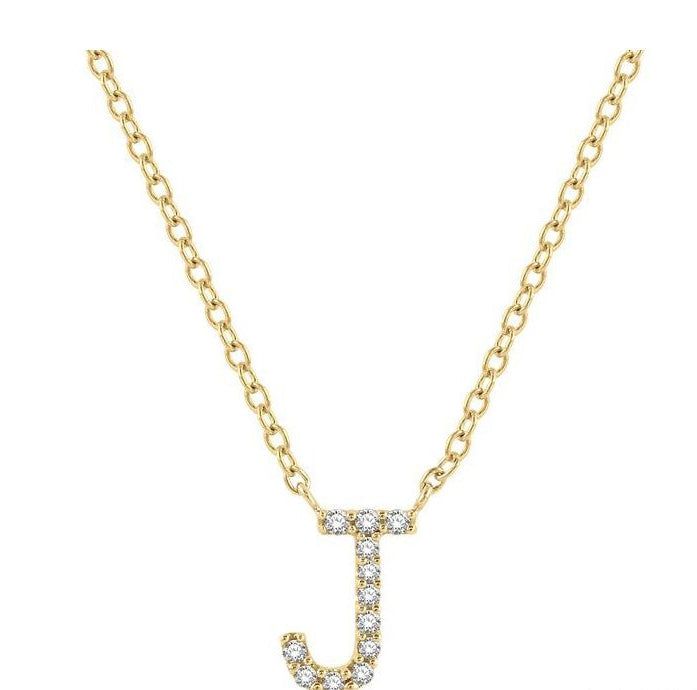 Parkplace Jewelers Block 'J' Initial Diamond Pendant 912F9PPFSPDYG-J