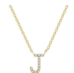 Parkplace Jewelers Block 'J' Initial Diamond Pendant 912F9PPFSPDYG-J