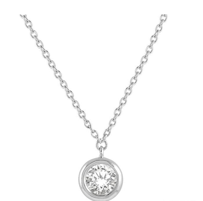 Parkplace Jewelers Round Shape Bezel Set Diamond Pendant 9987UPPFGNKWG
