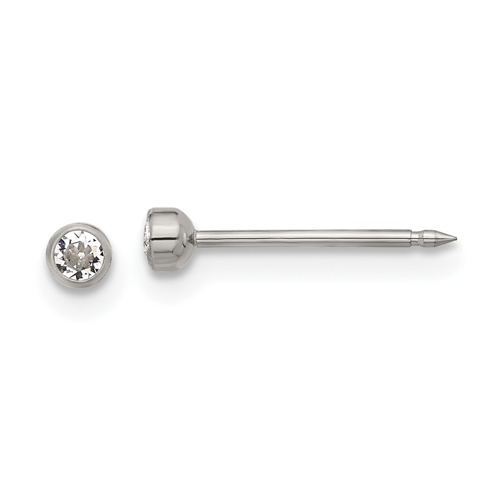 550E Inverness Titanium 3mm Crystal Post Earrings