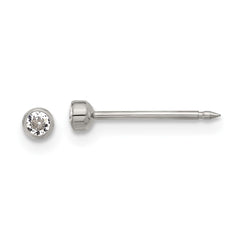 550E Inverness Titanium 3mm Crystal Post Earrings