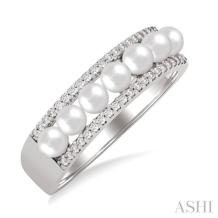 ASHI Pearl & Diamond Fashion Band 556B8PPFGWPWG