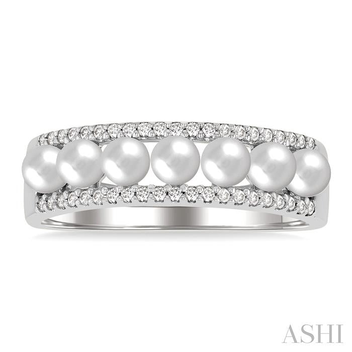 ASHI Pearl & Diamond Fashion Band 556B8PPFGWPWG