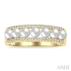 ASHI Pearl & Diamond Fashion Band 556B8PPFGWPYG