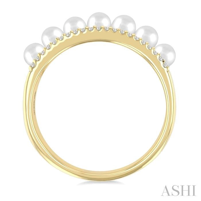 ASHI Pearl & Diamond Fashion Band 556B8PPFGWPYG
