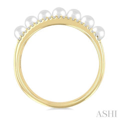 ASHI Pearl & Diamond Fashion Band 556B8PPFGWPYG