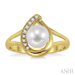 ASHI Pearl & Diamond Fashion Ring 55709PPTXYG