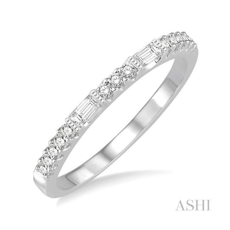 ASHI Stackable Baguette Diamond Fashion Band 31486PPFHWG