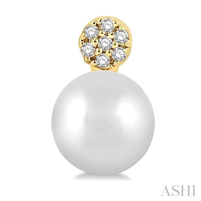 ASHI Pearl & Petite Diamond Fashion Earrings 557A9PPTSERWPYG