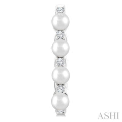 ASHI Pearl & Diamond Fashion Hoop Earrings 557C6PPFGERWPWG