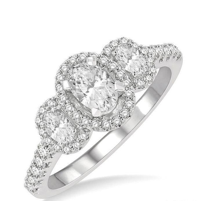 Parkplace Jewelers Oval Shape Past Present & Future Halo Diamond Engagement Ring 244M1PPFHWG-LE