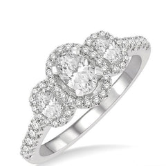 Parkplace Jewelers Oval Shape Past Present & Future Halo Diamond Engagement Ring 244M1PPFHWG-LE
