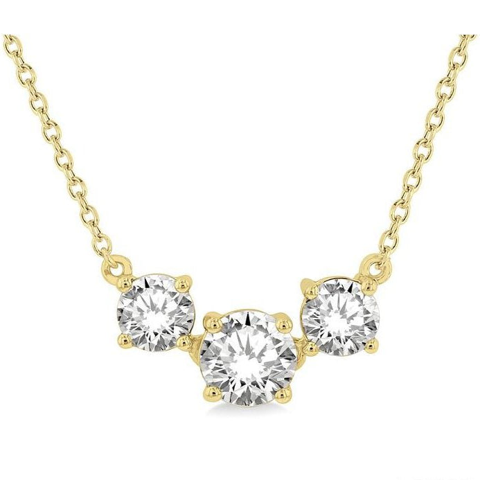 Parkplace Jewelers Round Shape Past Present & Future Diamond Necklace 992H1PPFGNKYG