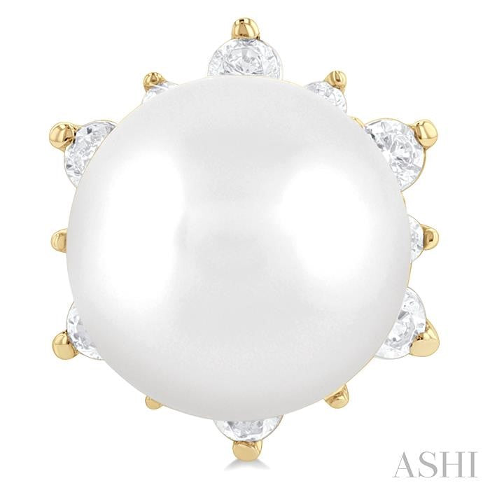 ASHI Pearl & Petite Diamond Fashion Earrings 559A8PPTSERWPYG