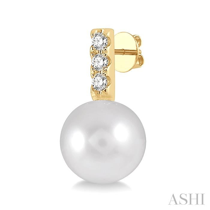ASHI Pearl & Diamond Fashion Earrings 56038PPTGERWPYG