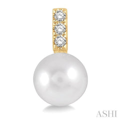 ASHI Pearl & Diamond Fashion Earrings 56038PPTGERWPYG