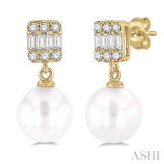 ASHI Pearl Drop Diamond Earrings 56198PPTSERWPYG