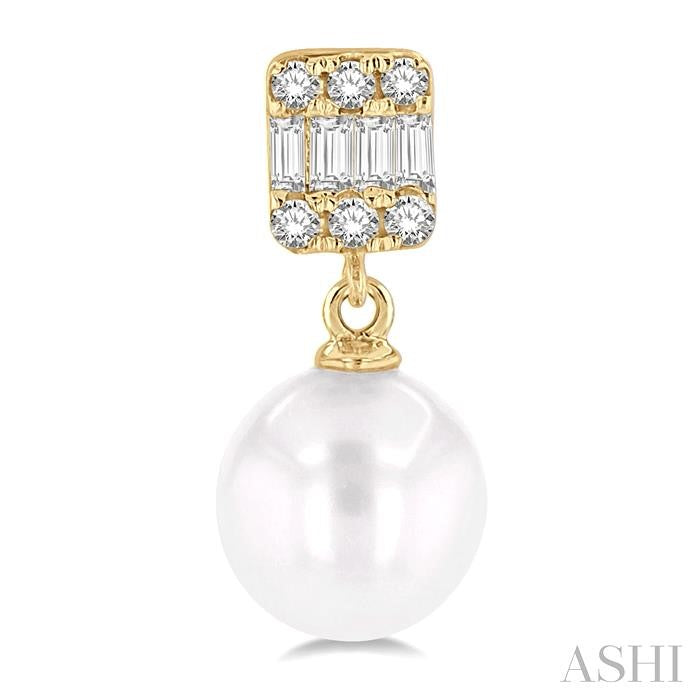ASHI Pearl Drop Diamond Earrings 56198PPTSERWPYG
