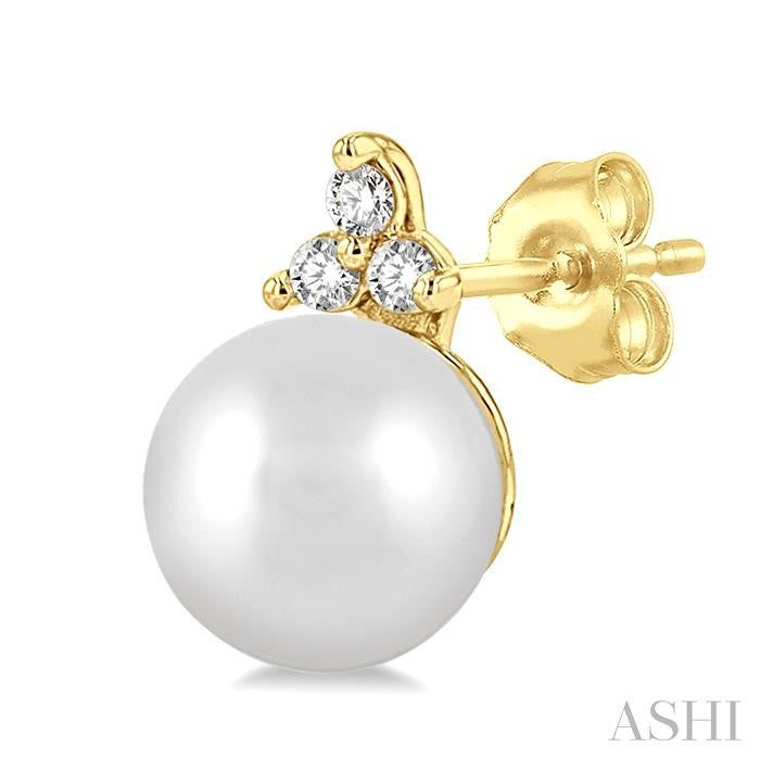 ASHI Pearl & Petite Diamond Fashion Earrings 561A9PPTSERWPYG
