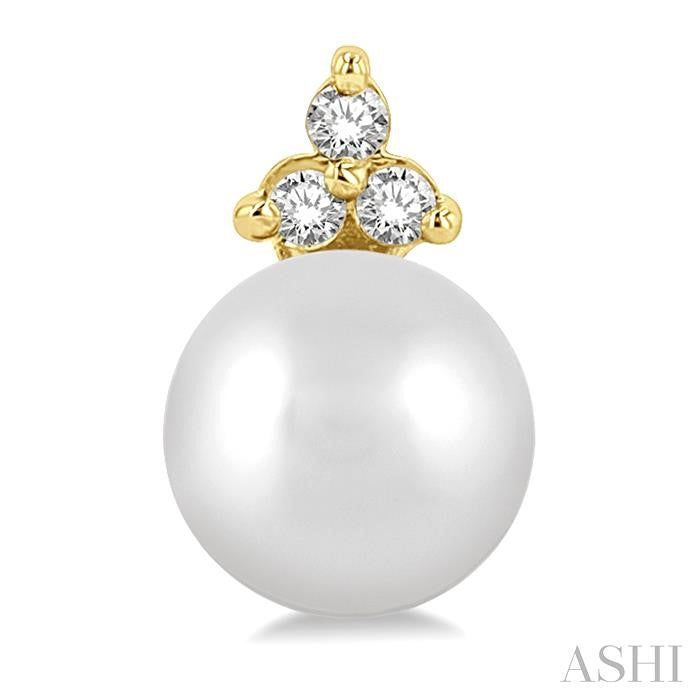 ASHI Pearl & Petite Diamond Fashion Earrings 561A9PPTSERWPYG