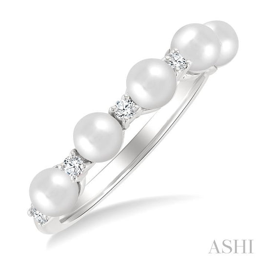ASHI Pearl & Diamond Fashion Ring 561B8PPFGWPWG