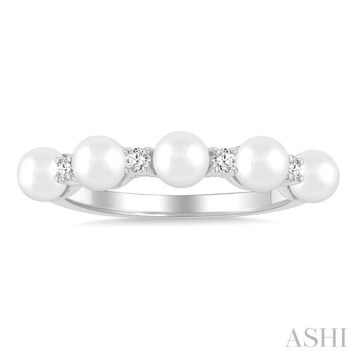 ASHI Pearl & Diamond Fashion Ring 561B8PPFGWPWG