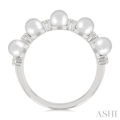 ASHI Pearl & Diamond Fashion Ring 561B8PPFGWPWG
