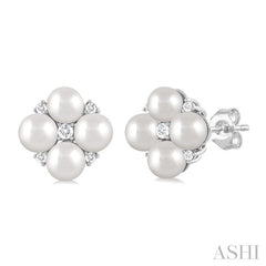 ASHI Pearl & Diamond Fashion Earrings 56248PPTGERWPWG