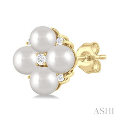 ASHI Pearl & Diamond Fashion Earrings 56248PPTGERWPYG