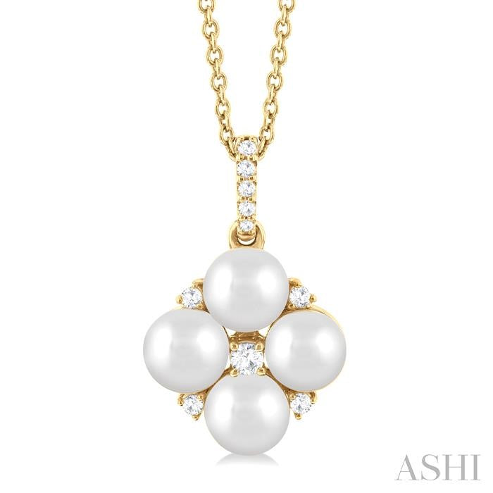 ASHI Pearl & Diamond Fashion Pendant 56248PPTGPDWPYG