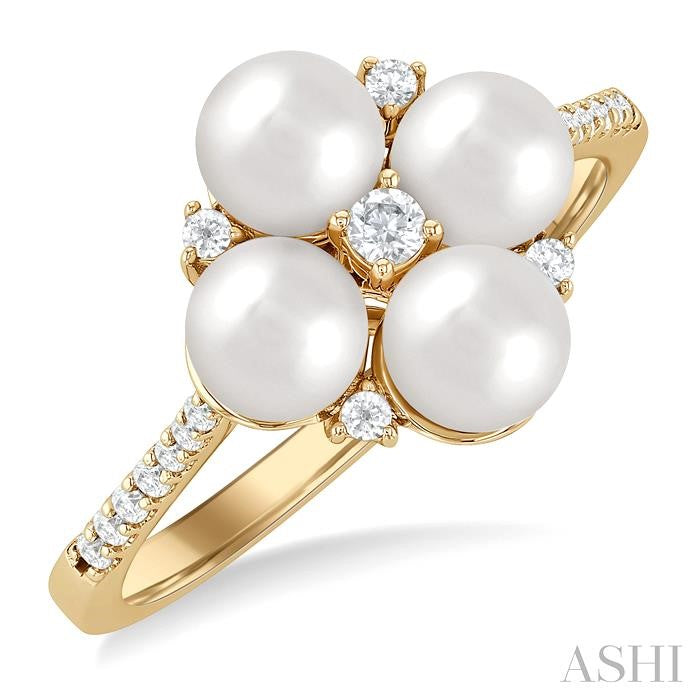 ASHI Pearl & Diamond Fashion Ring 56248PPTGWPYG