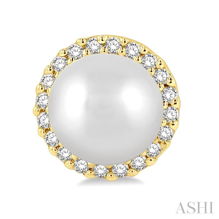ASHI Pearl & Petite Halo Diamond Fashion Earrings 562A8PPTSERWPYG