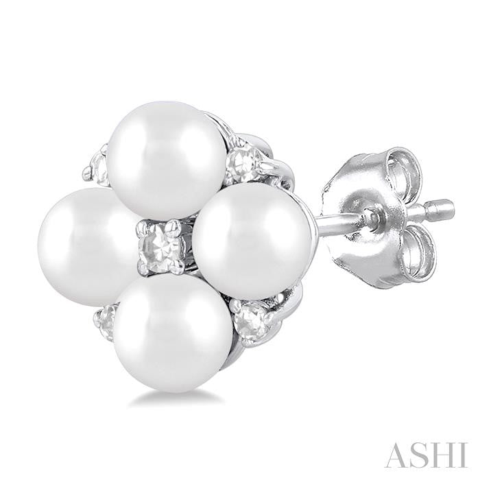 ASHI Pearl & Diamond Fashion Earrings 56399PPTGERWPWG