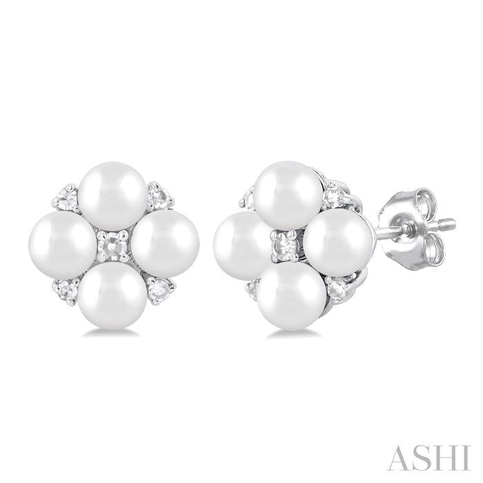 ASHI Pearl & Diamond Fashion Earrings 56399PPTGERWPWG