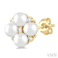 ASHI Pearl & Diamond Fashion Earrings 56399PPTGERWPYG