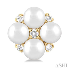 ASHI Pearl & Diamond Fashion Earrings 56399PPTGERWPYG