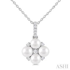 ASHI Pearl & Diamond Fashion Pendant 56399PPTGPDWPWG