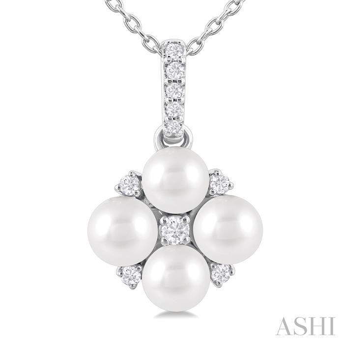 ASHI Pearl & Diamond Fashion Pendant 56399PPTGPDWPWG