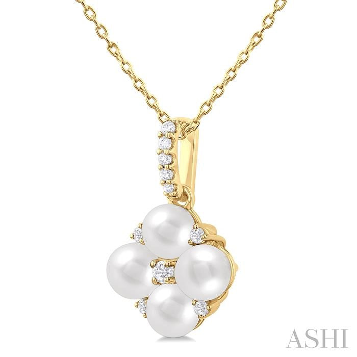 ASHI Pearl & Diamond Fashion Pendant 56399PPTGPDWPYG
