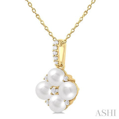 ASHI Pearl & Diamond Fashion Pendant 56399PPTGPDWPYG