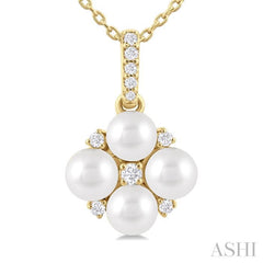 ASHI Pearl & Diamond Fashion Pendant 56399PPTGPDWPYG
