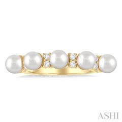 ASHI Pearl & Diamond Fashion Ring 56428PPTGWPYG