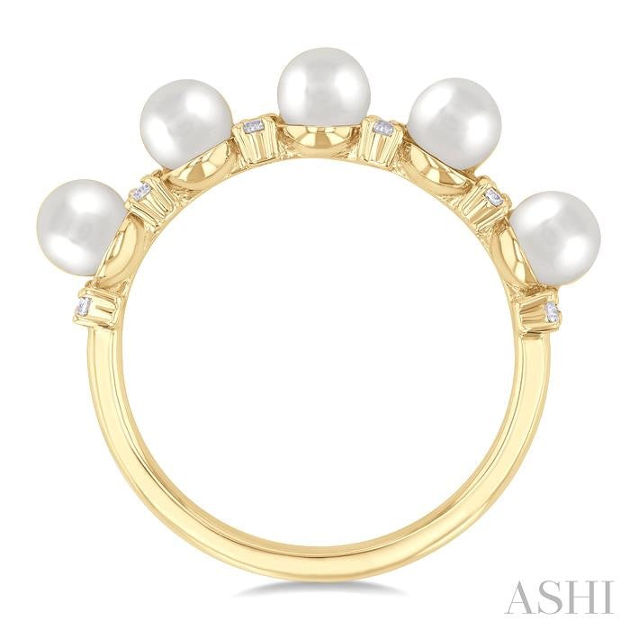 ASHI Pearl & Diamond Fashion Ring 56428PPTGWPYG