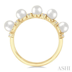 ASHI Pearl & Diamond Fashion Ring 56428PPTGWPYG