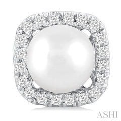 ASHI Pearl & Petite Halo Diamond Fashion Earrings 56468PPTSERWPWG