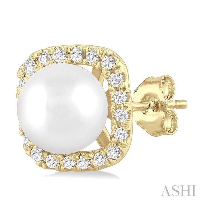 ASHI Pearl & Petite Halo Diamond Fashion Earrings 56468PPTSERWPYG