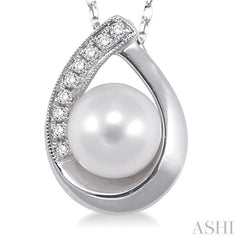 ASHI Pearl & Diamond Fashion Pendant 56669PPFXPDWG