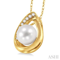 ASHI Pearl & Diamond Fashion Pendant 56669PPTXPDYG