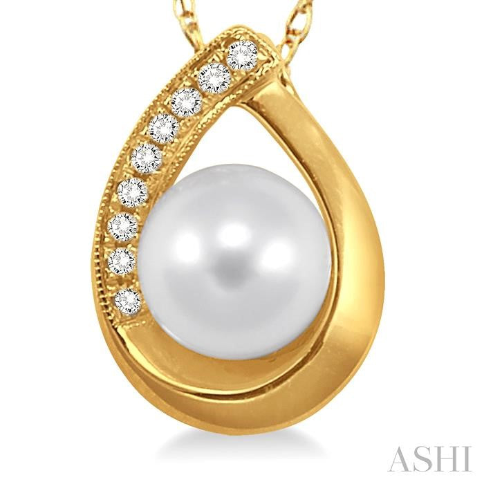 ASHI Pearl & Diamond Fashion Pendant 56669PPTXPDYG